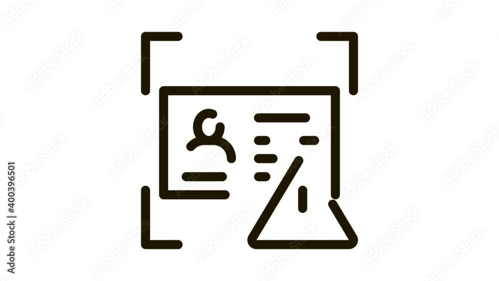 Fake Document Icon Animation. black Fake Document animated icon on white background Fake Document Icon Animation. black Fake Document animated icon on white background