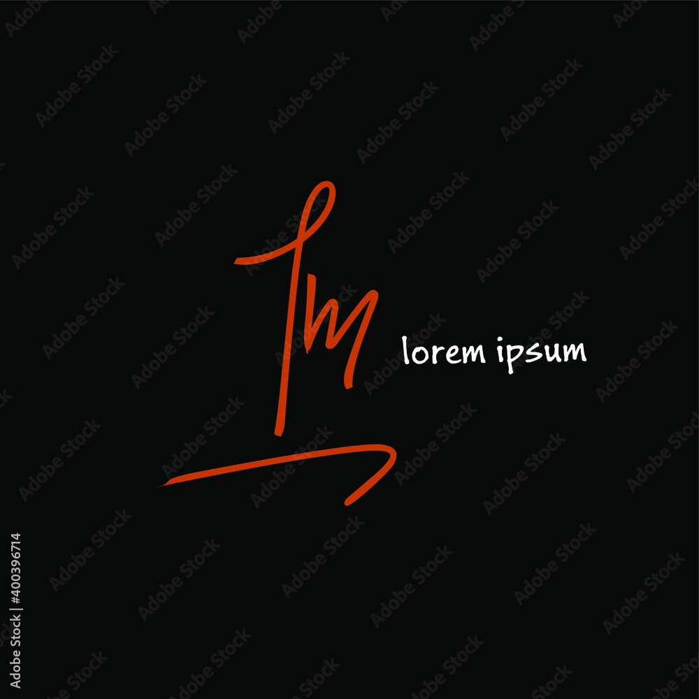 lm handwritten logo for identity lm handwritten logo for identity