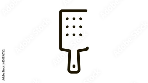 Paddle Spanking Icon Animation. black Paddle Spanking animated icon on white background