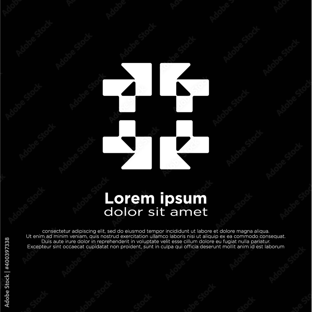 vector, modern minimalist logo design elements. isolated on a black background vector, modern minimalist logo design elements. isolated on a black background