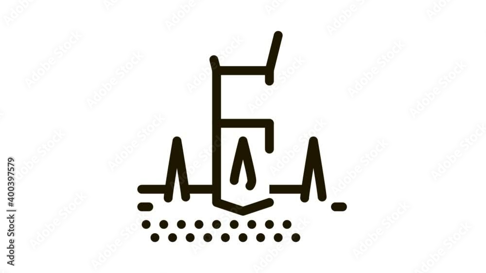 Growing Hair Tool Icon Animation. black Growing Hair Tool animated icon on white background Growing Hair Tool Icon Animation. black Growing Hair Tool animated icon on white background
