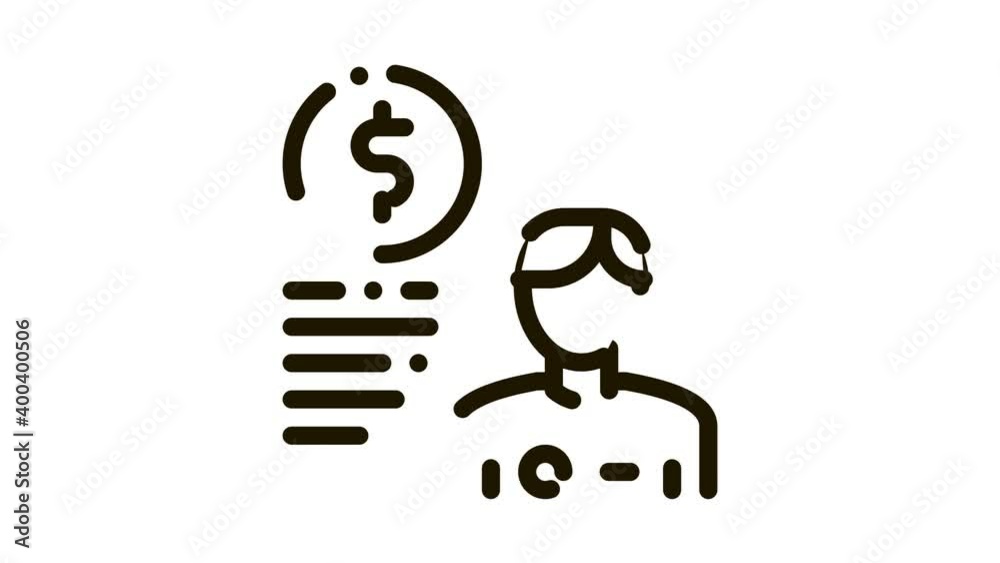 Soccer Player And Coin Icon Animation. black Soccer Player And Coin animated icon on white background