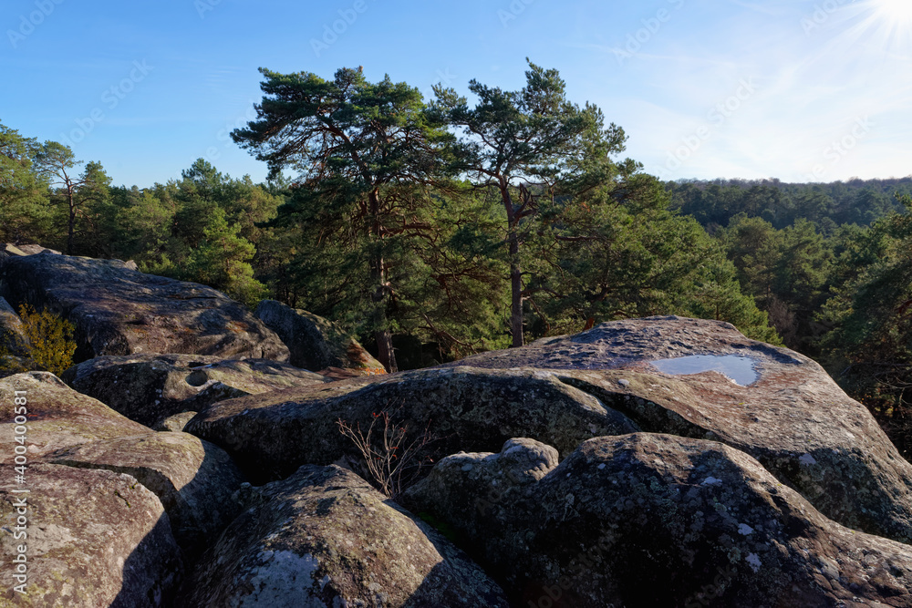 Gorges of Franchard in Fontainebleau forest Gorges of Franchard in Fontainebleau forest