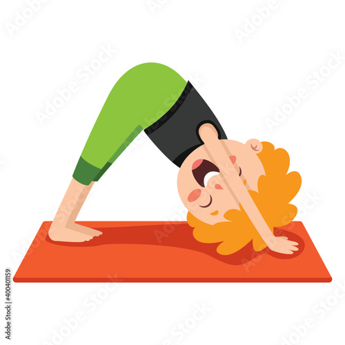Funny Kid In Yoga Pose