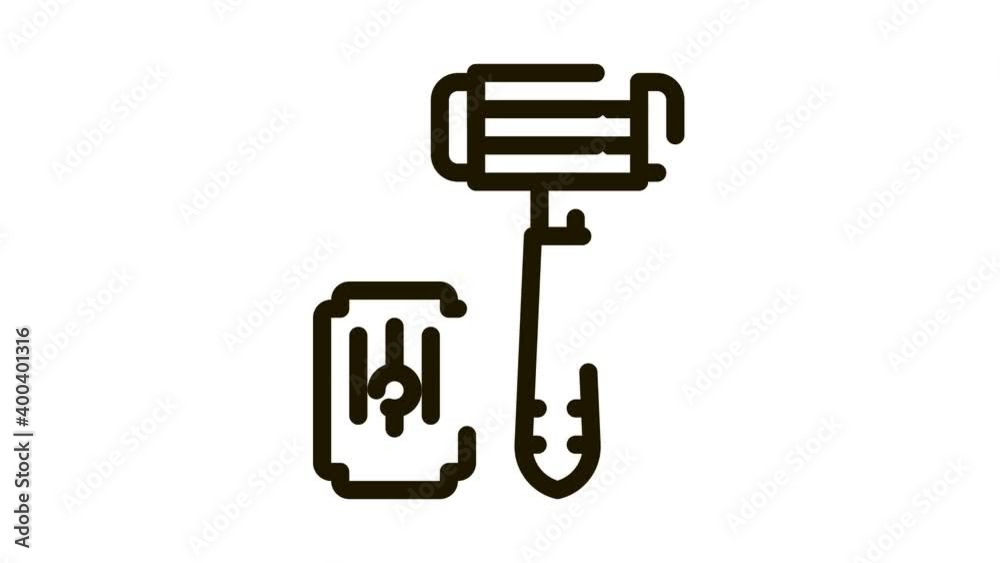 Shaving Razor And Blade Icon Animation. black Shaving Razor And Blade animated icon on white background Shaving Razor And Blade Icon Animation. black Shaving Razor And Blade animated icon on white background