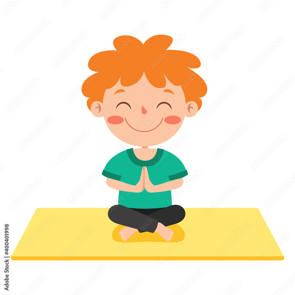 Funny Kid In Yoga Pose
