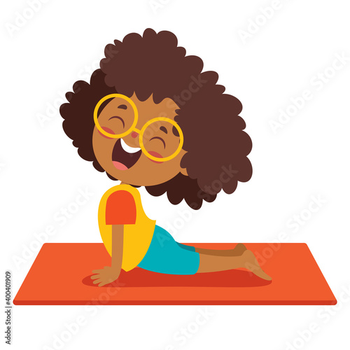 Funny Kid In Yoga Pose