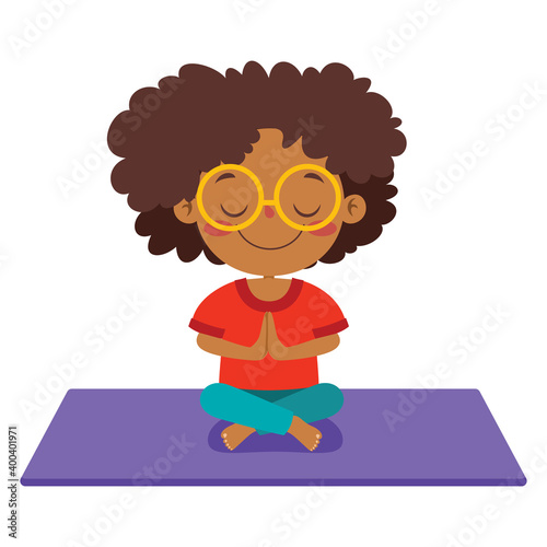 Funny Kid In Yoga Pose