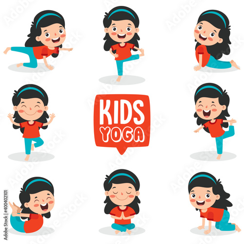Funny Kid In Yoga Pose