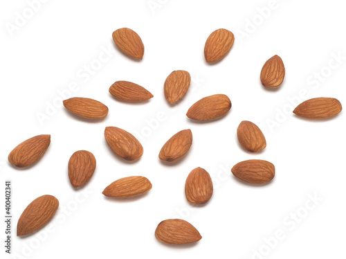 almond nuts isolated on a white background