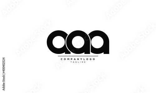 aaa Abstract initial monogram letter alphabet logo design