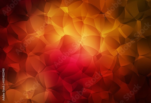 Dark Red, Yellow vector template with chaotic shapes.