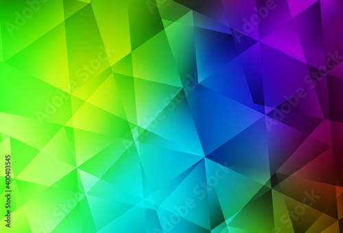 Dark Multicolor vector abstract mosaic pattern.