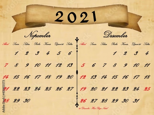 Obraz na płótnie calendar for 2011