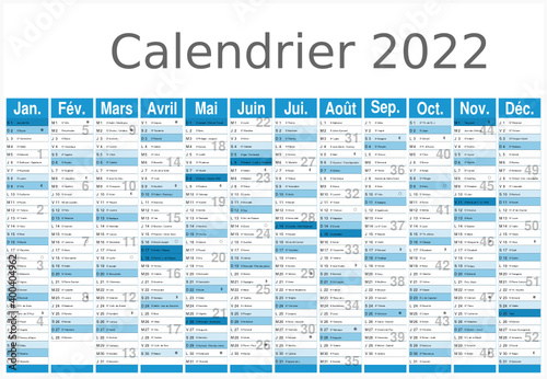 Calendrier 2022 Format 650x450 mm - Calendrier 2022 pour entreprise avec logo sur 12 mois multicaque - modifiable - texte arial	