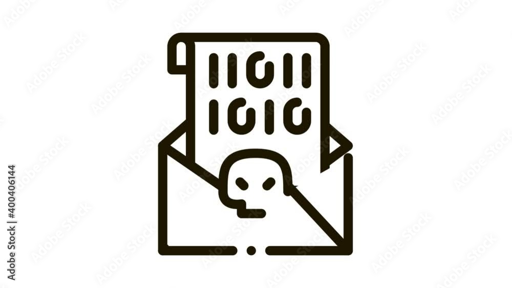 Binary Code Icon Animation. black Binary Code animated icon on white background Binary Code Icon Animation. black Binary Code animated icon on white background