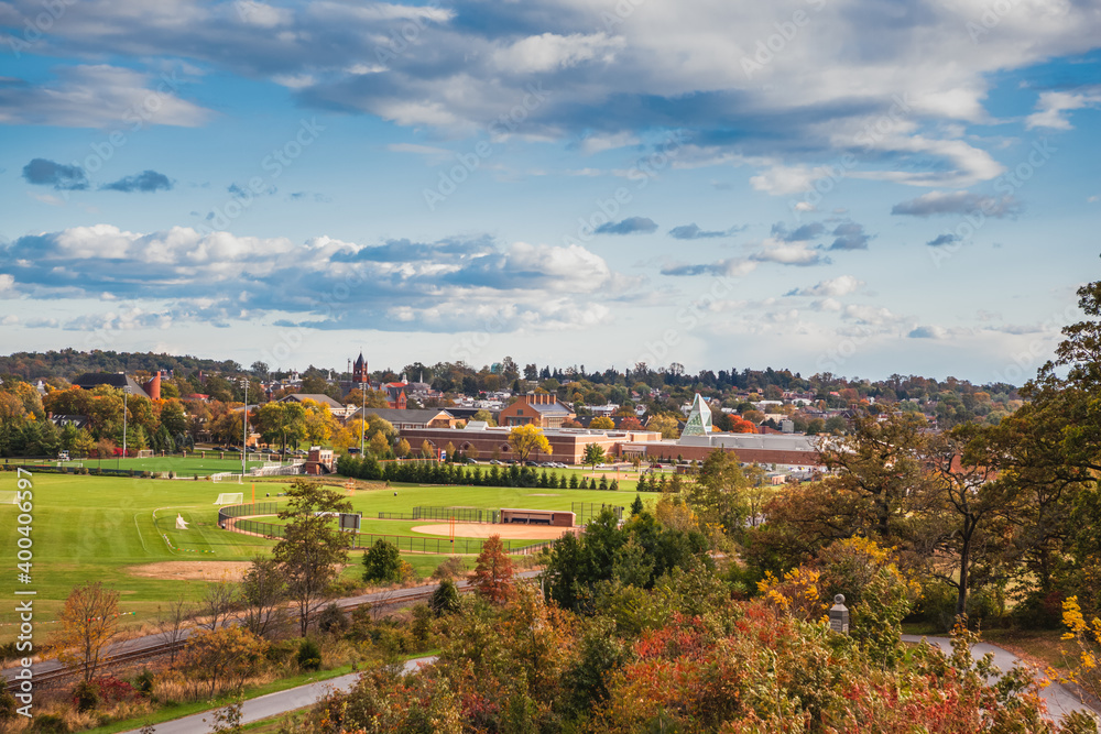 Town of Gettysburg and Gettysburg College in Pennsylvania