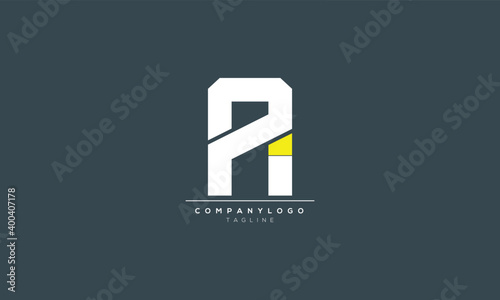 pi Abstract initial monogram letter alphabet logo design