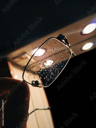 glasses in hand