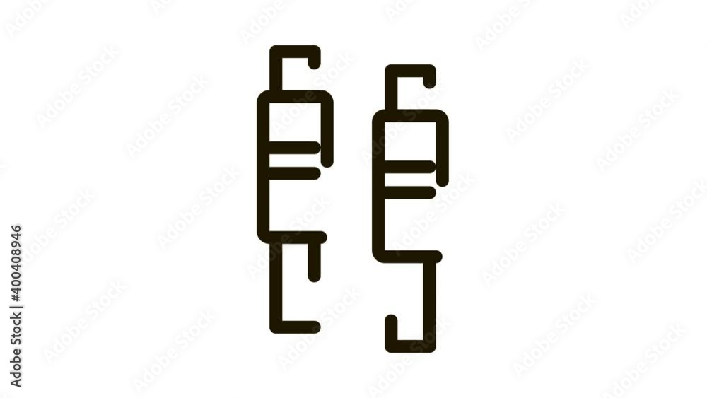 Bails Icon Animation. black Bails animated icon on white background Bails Icon Animation. black Bails animated icon on white background