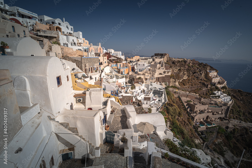 White architecture on Santorini island, Greece. White architecture on Santorini island, Greece.