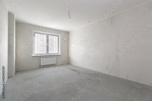 new apartment in a new building without finishing