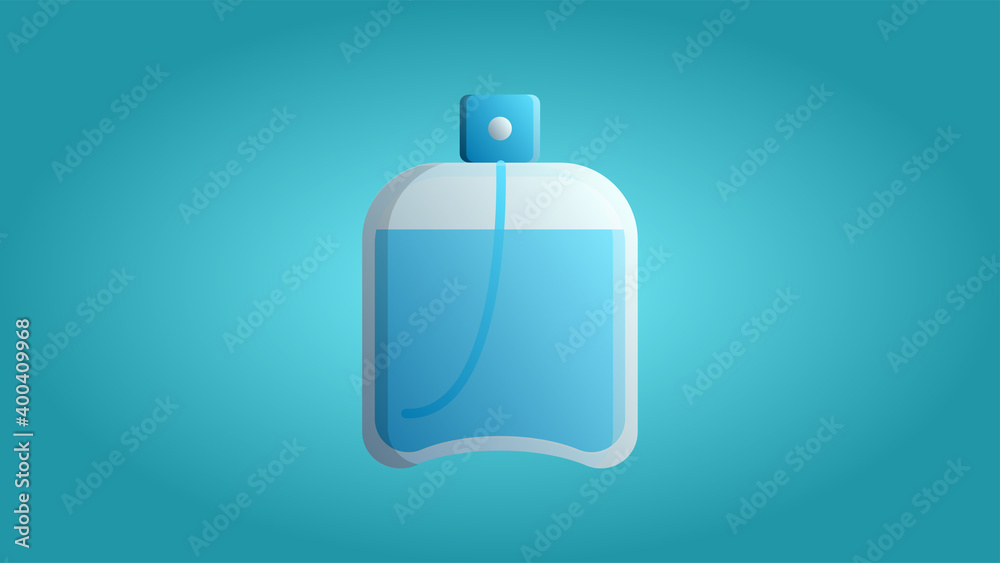 Trendy beautiful beauty glamorous trendy blue fragrant tasty perfume cologne on a blue background. illustration Trendy beautiful beauty glamorous trendy blue fragrant tasty perfume cologne on a blue background. illustration