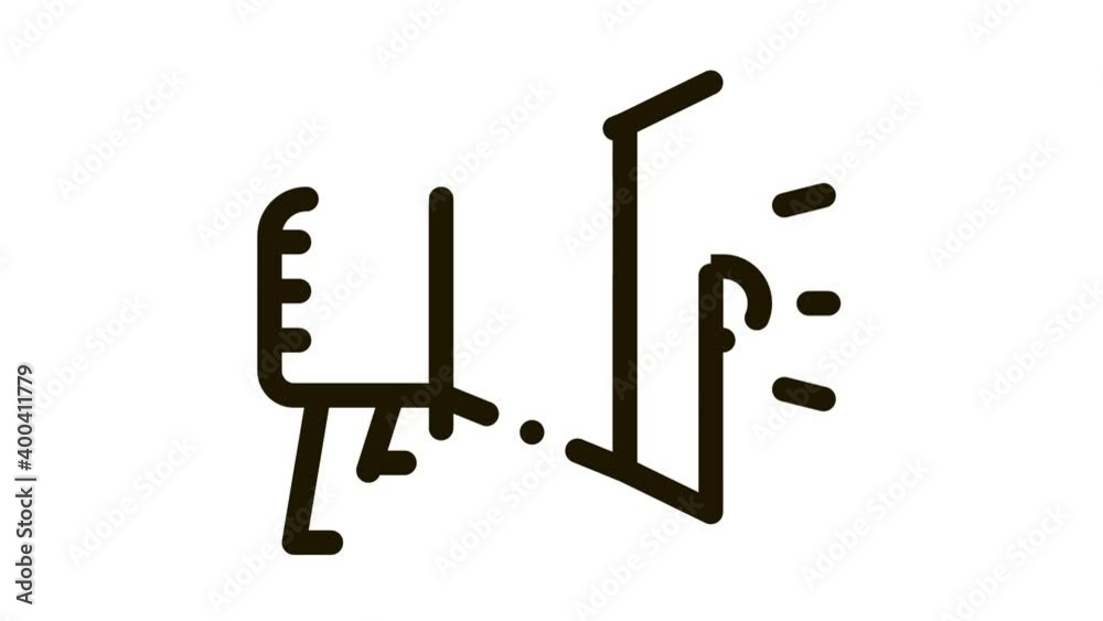 Loudspeaker Megaphone Agile Element animated black icon on white background Loudspeaker Megaphone Agile Element animated black icon on white background