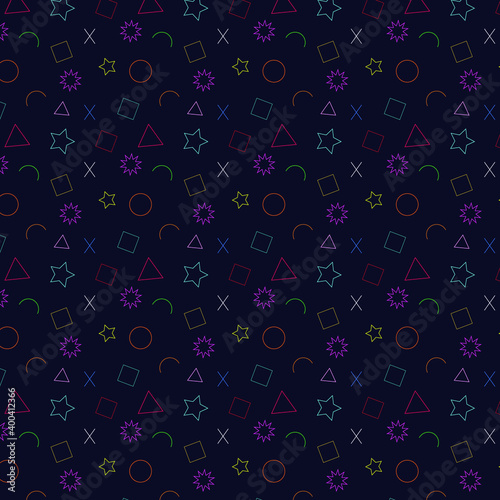 Seamless vector geometrical shapes pattern. Ideal for wallpaper and gift papers.