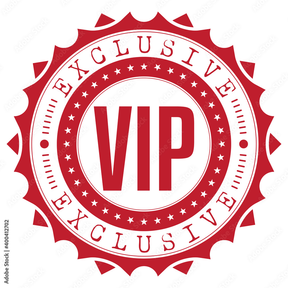Obraz premium VIP. Exclusive. Vector Red Icon.