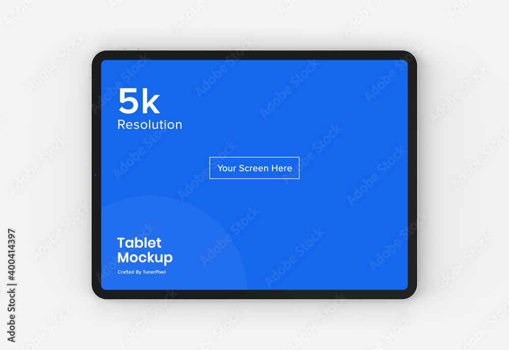 Tablet Mockup | Fully Editable File, Replaceable Screen, Separated Shadow and Background