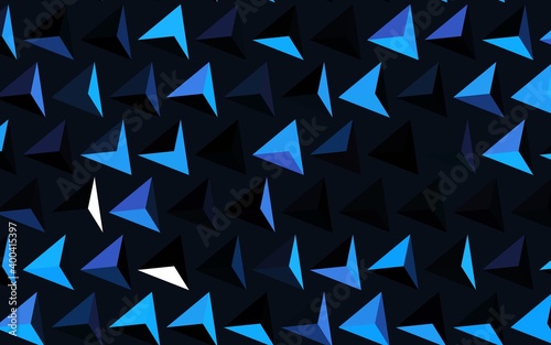 Dark Pink, Blue vector layout with lines, triangles.