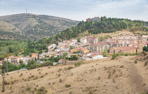 cityscape over Soria city on a summer day, Castile and Leon, Spain