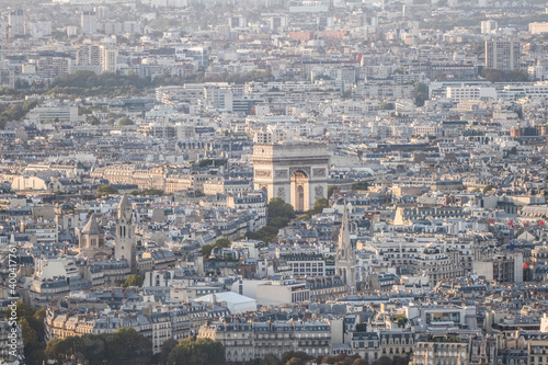 Aerial view of the Arch of Triumph in Paris © Alessio