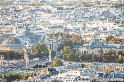 Aerial view of the Bridge of Alexader III and the Grand Palais photo