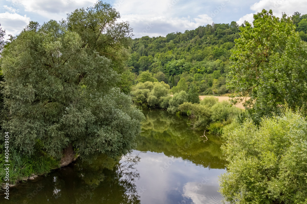 river Jagst in Hohenlohe river Jagst in Hohenlohe
