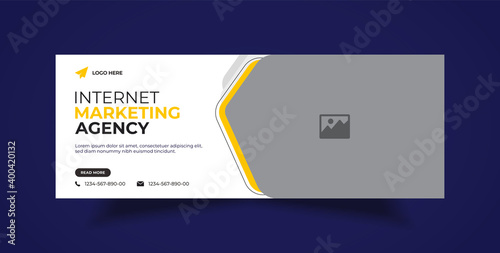 Digital marketing agency  social media post, web banner, and Facebook cover template