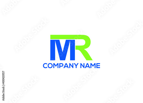 mr logo design vector icon template with white background