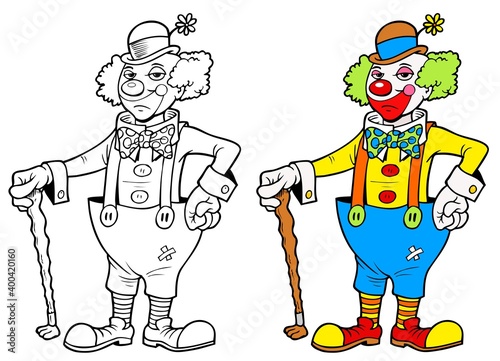 Rich clown, with bonus black outline version