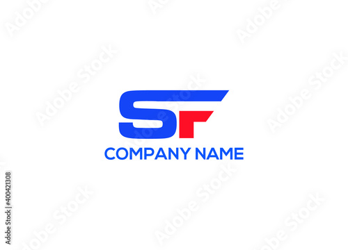 sf logo design vector icon template with white background