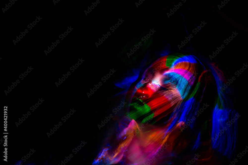 Lucid Dreaming series. Backdrop of human face and colorful fractal clouds on the subject of dreams, mind, spirituality, imagination and inner world Lucid Dreaming series. Backdrop of human face and colorful fractal clouds on the subject of dreams, mind, spirituality, imagination and inner world