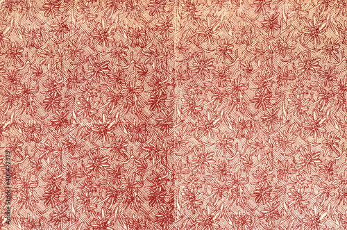 vintage texture from shading and flowers from an old book