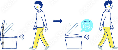 オートセンサー式トイレ