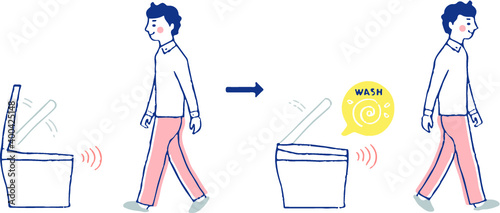 オートセンサー式トイレ