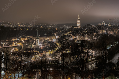 Bern old town at night 