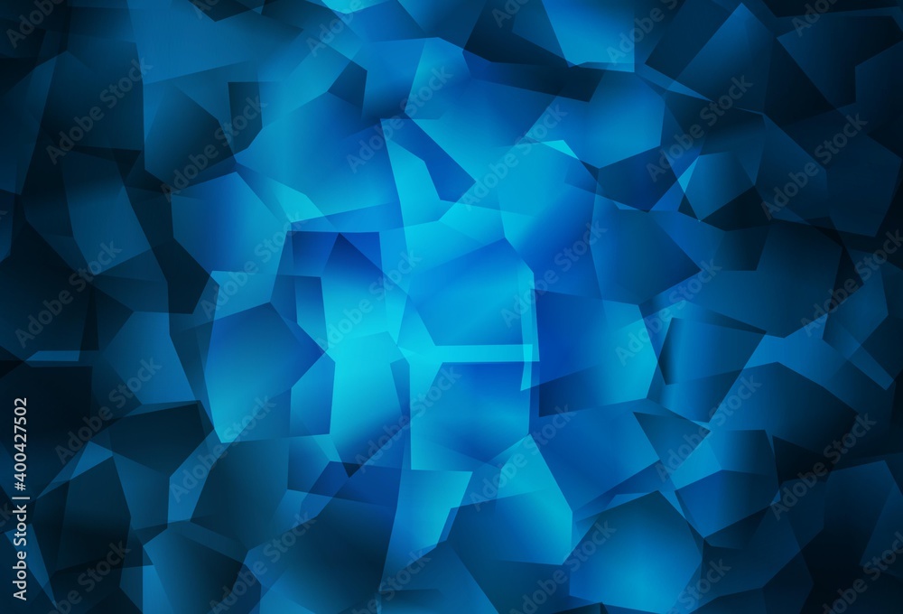 Dark BLUE vector abstract mosaic pattern. Dark BLUE vector abstract mosaic pattern.