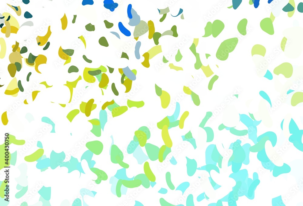 Light Blue, Yellow vector background with abstract forms. Light Blue, Yellow vector background with abstract forms.