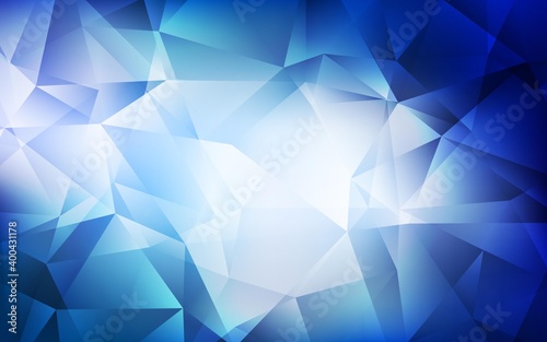 Dark BLUE vector polygonal background. A completely new color illustration in a polygonal style. Polygonal design for your web site.