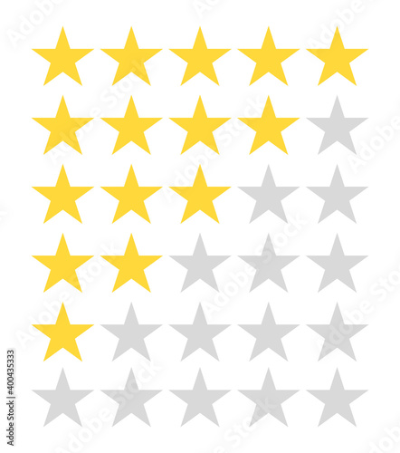 5 star rating icon vector illustration eps10. Isolated