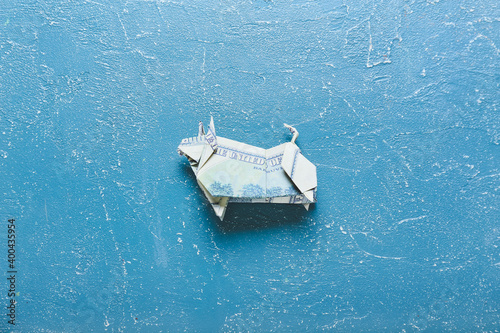 Origami bull as symbol of y...